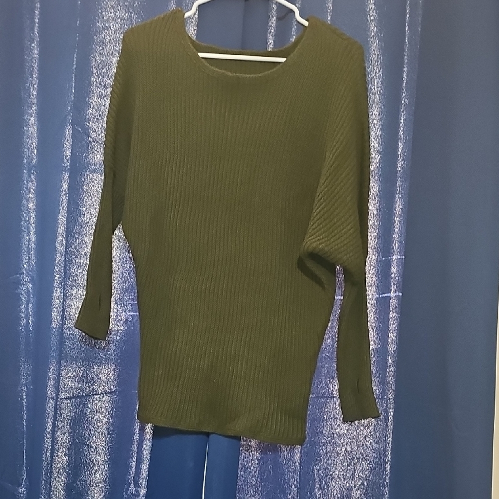 SHEIN Dark Green Women's Crew Neck Sweater